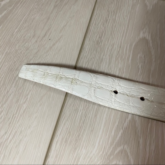 Ambrosi Abrianna white crocodile leather belt XS - Picture 10 of 16